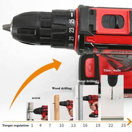 Cordless Screwdriver Mini Drill 12V 18V 36V Power tools Installation and Removal Essential Electric Rotary tool