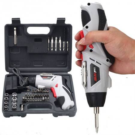 Cordless Handheld Electric Screwdriver Set Household Nickel-chromium Rechargeable Drill Power Gun Tools