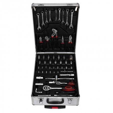 Hand Tools Aluminum Trolley Case Tool Kit Wrenches Spanners Hex Socket Inserts Bicycle Car Repairing Kit Tool