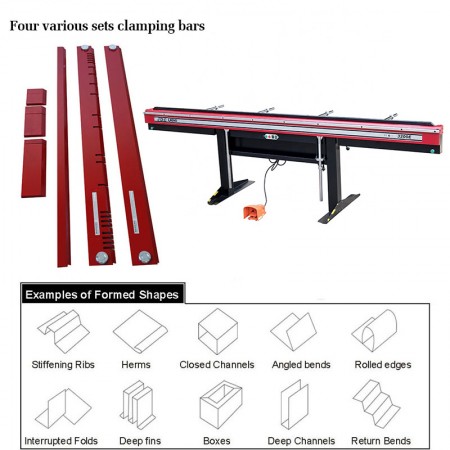 Pneumatic sheet metal edge folding machine , new type pneumatic bending machine for HVAC duct , folding machine