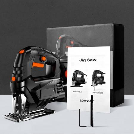 Laser electric jigsaw woodworking saw 6-level speed chainsaw household multi-function wood cutting machine with saw blade