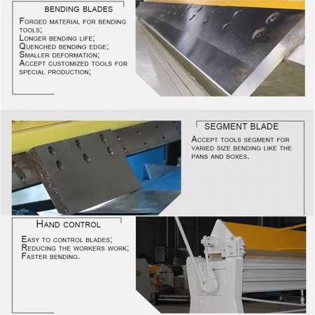 Press brake type sheet metal manual folding machine