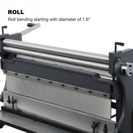 Industrial 3-In-1/30 30-Inch Sheet Metal Brake, Shear and Slip Roll Machine