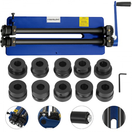 Bead Roller Heavy Duty Rotary Swaging Machine Bead Roller 460mm 18″ 1.2mm 6 Roll Sets Rolling Machine Roller For Workshop DIY