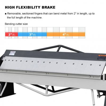 16 Gauge Mild Steel Capacity  Industrial 50-Inch Sheet Metal Pan and Box Brake