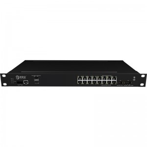 2*10G Fiber Port+16*10/100/1000Base-T, Managed Industrial Ethernet Switch JHA-MIG016W2-1U