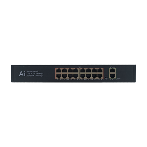 16 Ports 10/100M PoE+2 Uplink Gigabit Ethernet Port | Smart PoE Switch JHA-P302016CBMH Featured Image