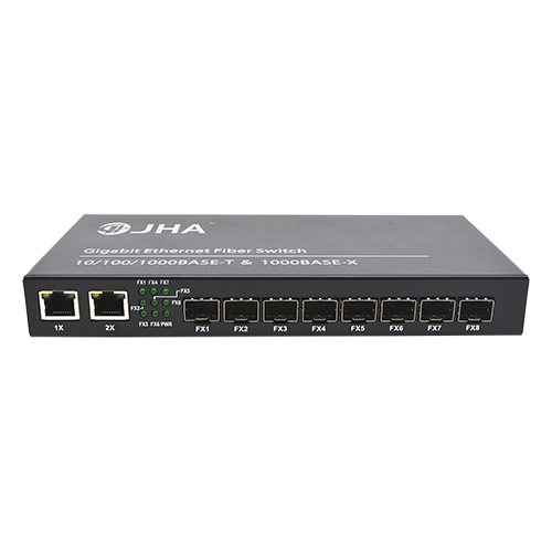 2 10/100/1000TX + 8 1000X SFP Slot | Fiber Ethernet Switch  JHA-GS82 Featured Image