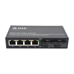 4 10/100/1000TX + 2 1000FX | Fiber Ethernet Switch JHA-G24LN  (Ring Network without Setting)