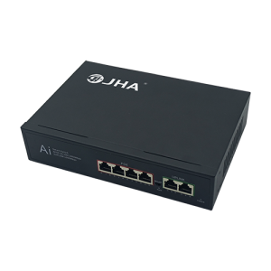 4 Ports 10/100/1000M PoE + 2 Uplink Gigabit Ethernet Port | Smart PoE Switch JHA-P40204BMH