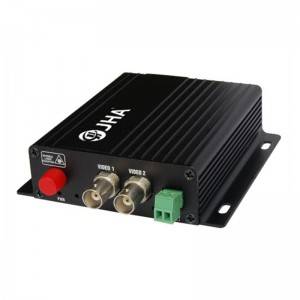 2ch video Tx + 1ch RS 485 data Rx Optisk videosender og mottaker JHA-D2TV1RB-20