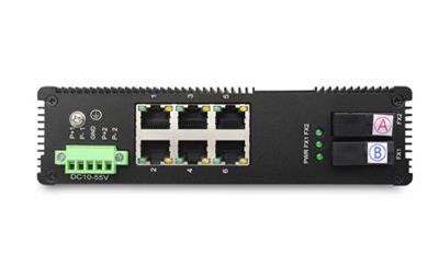 6 10/100TX en 2 100FX |  Unmanaged Industrial Ethernet Switch JHA-IF26H