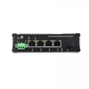4 10/100/1000TX dhe 1 slot 1000X SFP |  Ndërprerësi Industrial Ethernet i pamenaxhuar JHA-IGS14H