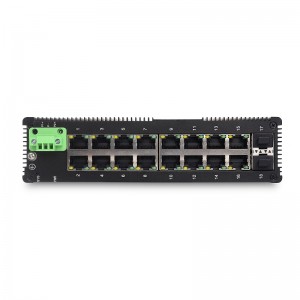 16 10/100/1000TX и 2 1000X SFP слот |  Неуправляван индустриален Ethernet комутатор JHA-IGS216H