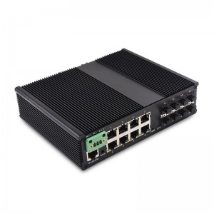 8 10/100/1000TX And 8 1000X SFP Slot | Managed Industrial Ethernet Switch JHA-MIGS808H