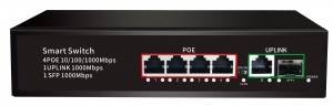 4*100/1000mbps POE port+1*100/1000mbps UP Link port+1*100/1000mbps SFP Port,with VLAN JHA-P41114BMH