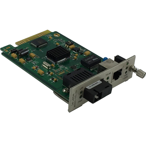 10/100/1000TX – 1000FX Dual Fiber| Card Type Managed Fiber Media Converter JHA-MG11C Featured Image