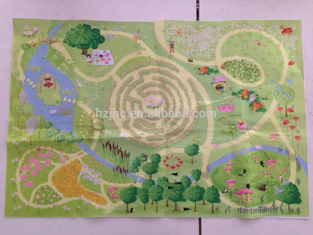 JHC Make-to-order color needle punched polyester nonwoven felt placemat kid playmat