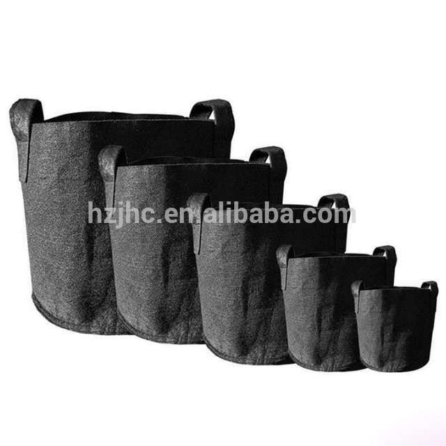 OEM/ODM China Non Woven Geotextile For Landfill - 350-400gsm Custom Design Fabric Grow Pot With Handles,Felt Grow Bags – Jinhaocheng