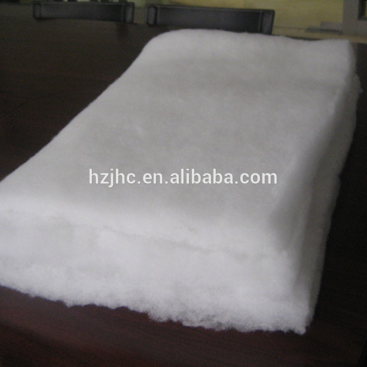 Thermal bonded silk wool polyester wadding batting padding fabric