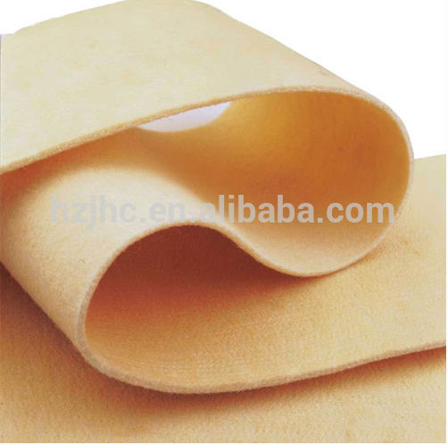 Recycled nonwoven polyester industrial felt fabric