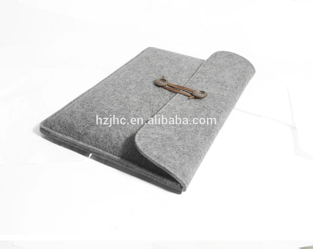 Plain polyester needle punched nonwoven felt sleeve bag making materials