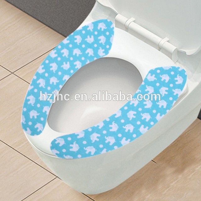 Venta caliente pegajosa Fieltro Tela portátil WC Pads cubierta de asiento