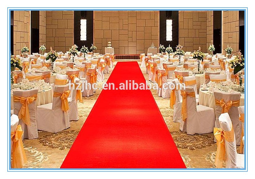 Popular Design for Laminated Cotton Fabric - Nonwoven needle punched exhibition red carpet for wedding decoration – Jinhaocheng