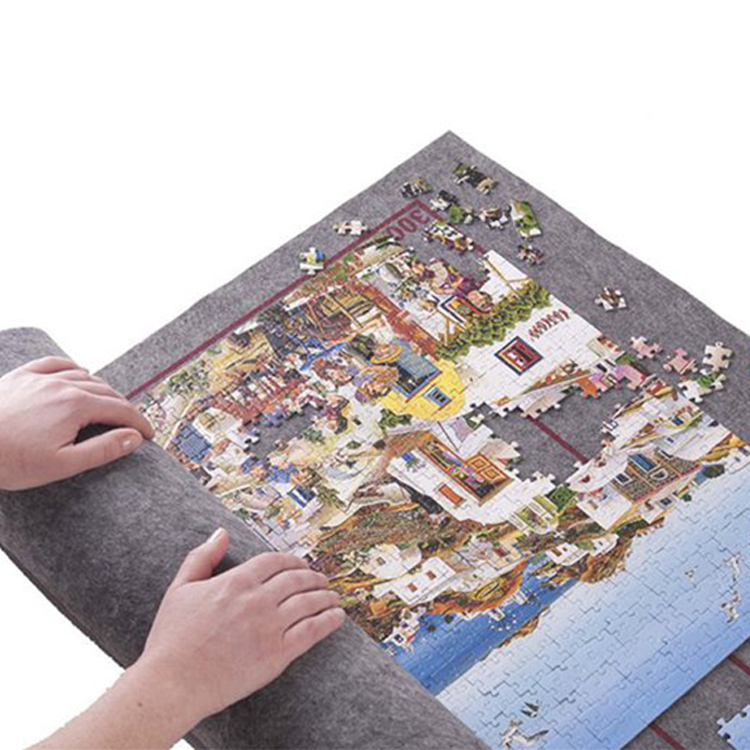 Geen kreukels Educatieve kinderen niet-geweven gevoeld oprollen puzzel mat