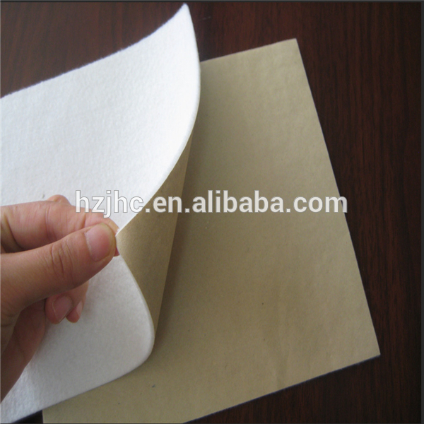 Bulk self adhesive backed polyester nonwoven heating felt pads