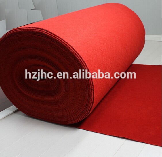 Nålstansad polyester plain utställning mattan