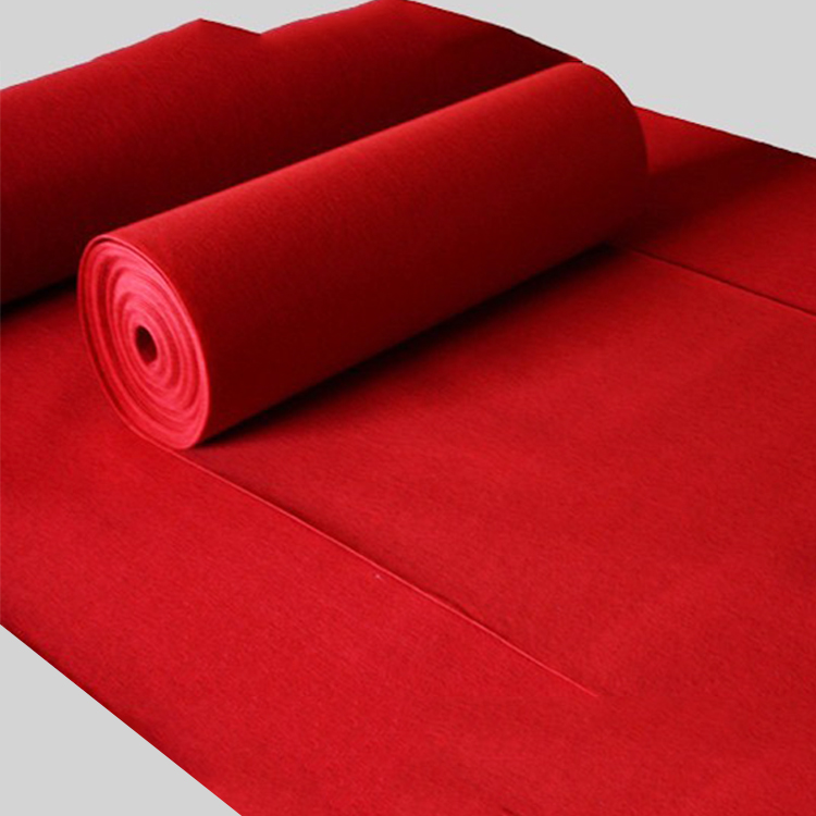 High quality nonwoven needle punched hotel exhibition carpet runner