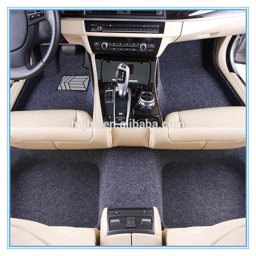 OEM Manufacturer Faux Leather Upholstery Fabric - Car mat/Needle punched nonwoven fabric/Non woven felt with PE coated – Jinhaocheng