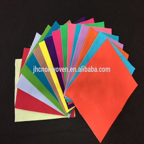 Free sample for 300d Interior Roof Fabric - Polyester colored nonwoven needle punched handmade DIY craft felt paper sheet – Jinhaocheng