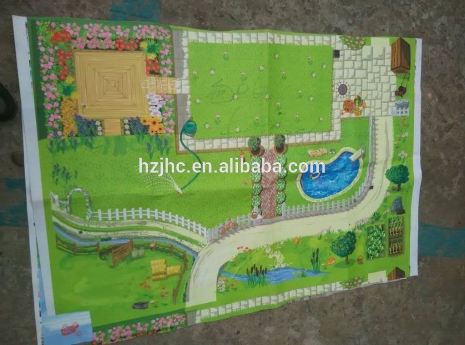 Make-to-order nonwoven needle punched polyester felt place/play mat