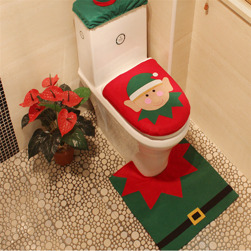 Christmas color toilet seat covers for home