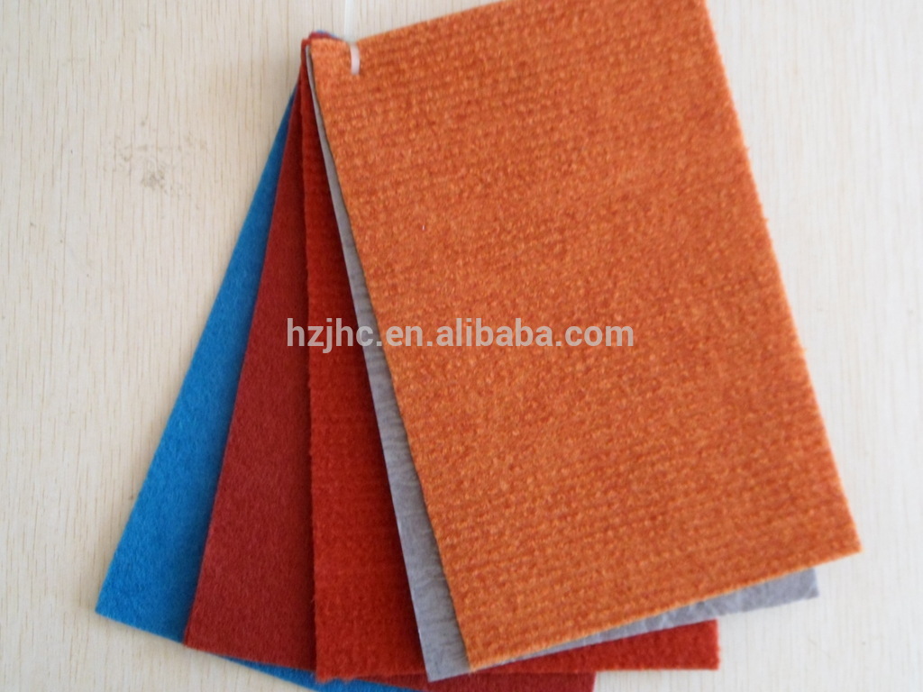 100% polyester non woven needle punch carpet/rib exhibition carpet
