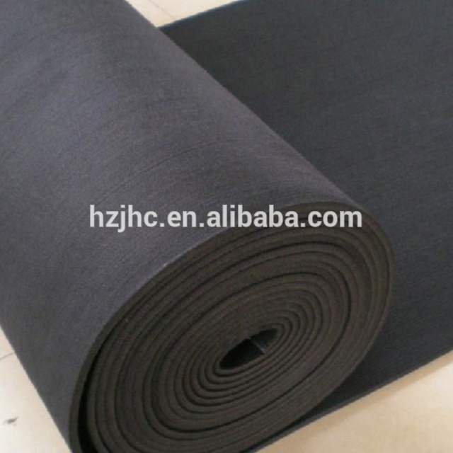 Reliable Supplier Fan Filter Hepa Filter - Thick black polyester needle punched nonwoven felt material – Jinhaocheng