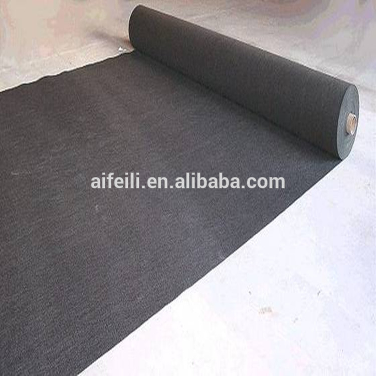 Black grey polyester/acrylic/wool thick color felt fabric