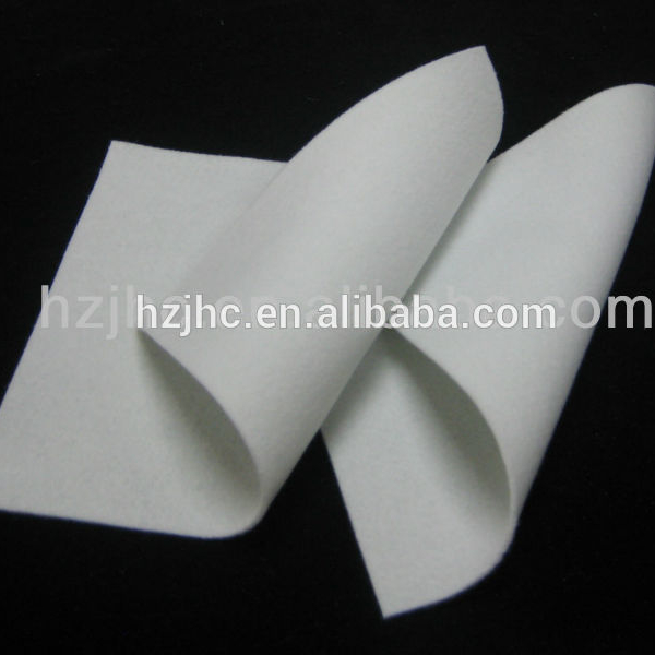 Needle punched non woven black and white polyester felt