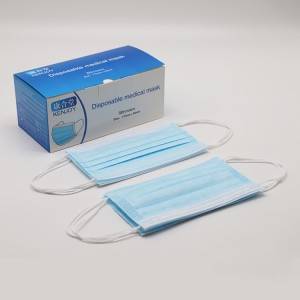 Blau disposabel gesichtsmasker foar medyske fabrikanten yn Sina |  JINHAOCHENG