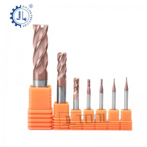 HRC60 Solid Carbide 4 Flute Square, Flat End Mill, TiSiN Coating