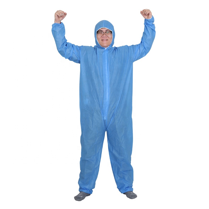 Safety Clothing Chemical Disposable body Coverall Hooded Protective Suit Anti Particles