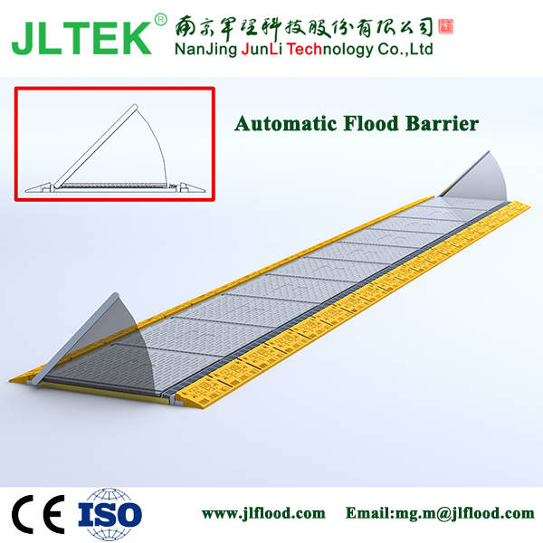 surface installation type heavy duty automatic flood barrier