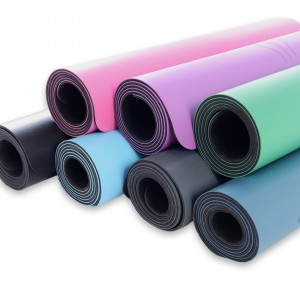 High quality anti slip yoga mat with alignment lines