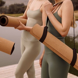 Jointop Popular products new style custom LOGO colour jute custom print natural rubber yoga mat cork with yoga mat bag