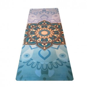 Premium Foldable suede rubber yoga mat 1