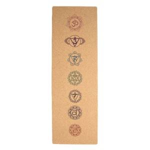 Full Colour Yoga Mat Cork yogamat makke fan 100% natuerlike materialen