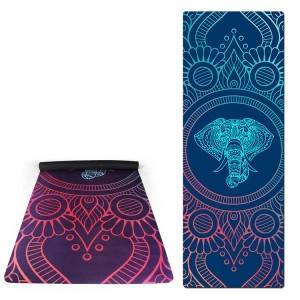 Custom print suede rubber yoga mat 3