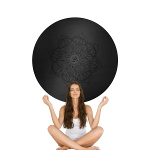 Wholesale small round tpe pu natural rubber round yoga mat